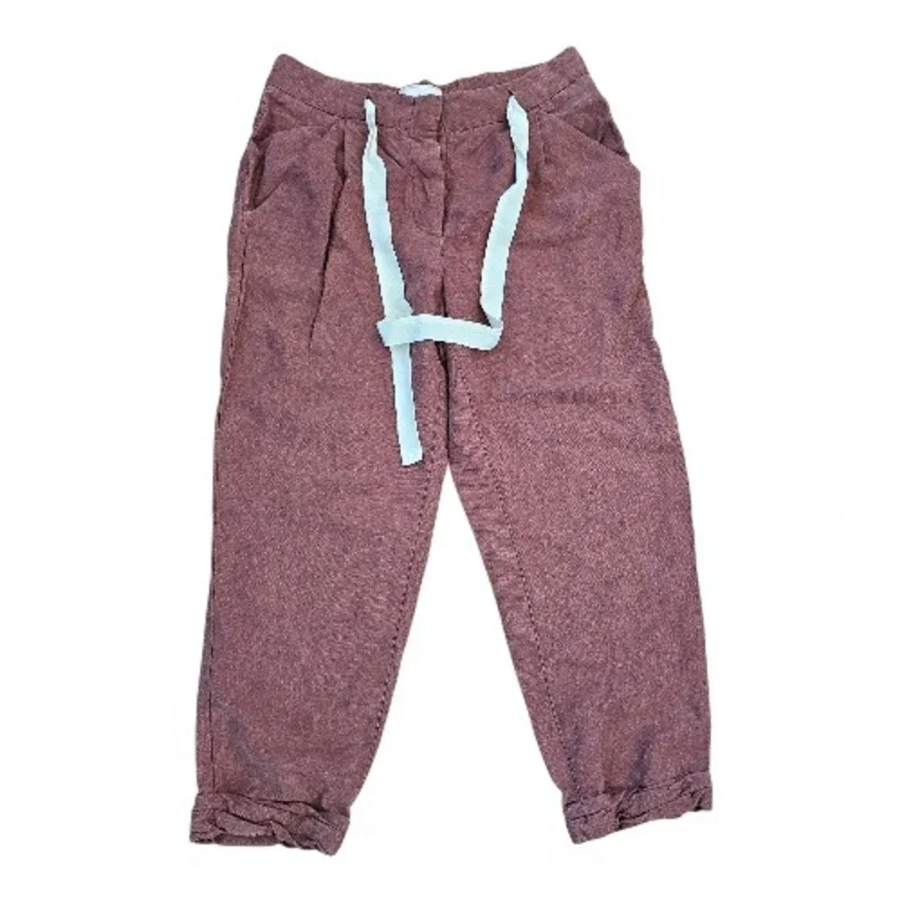 Wilfred‎ Aritzia Chocolate Brown Lightweight Boho Cottagecore Linen Blend Pants6